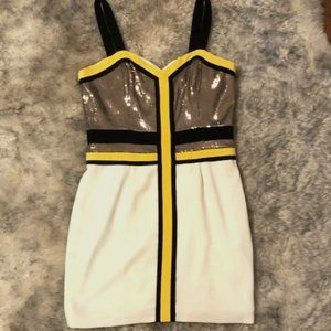 NWOT Jay Godfrey Color Block Sequin Mini Dress